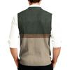 Men's V-Neck Sleeveless Knit Cardigan Vest