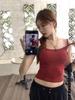 Korean Style Double Strap Slim Fit Camisole for Women – Versatile, No-Pad, Beautiful Back Design