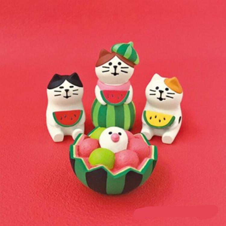 Japanese ZAKKA Edible Watermelon Cat Toys - Cute Summer Photography Miniatures
