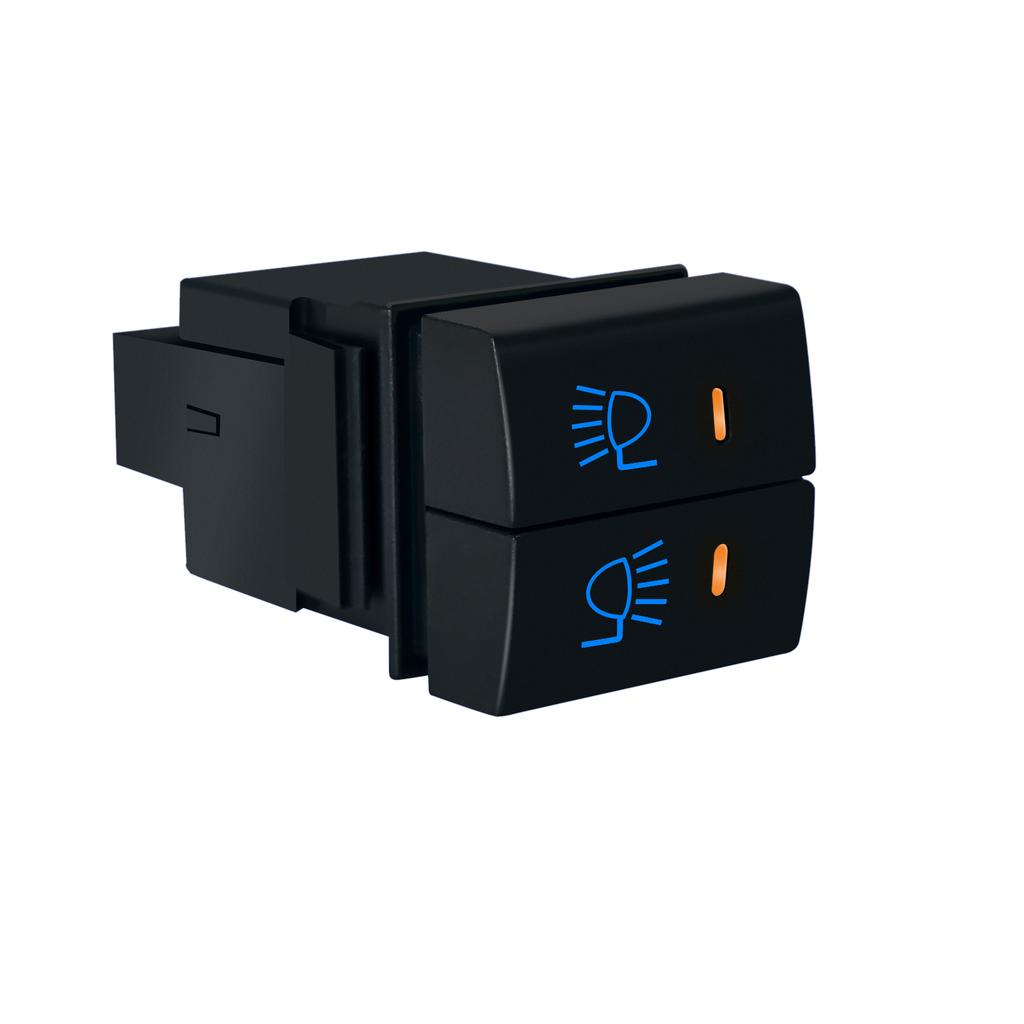 12V Led Dual Push Button Switch Front Rear Fog Lights Power Charger For Toyota Prado Hiace LandCruiser RAV4 Camry Corolla