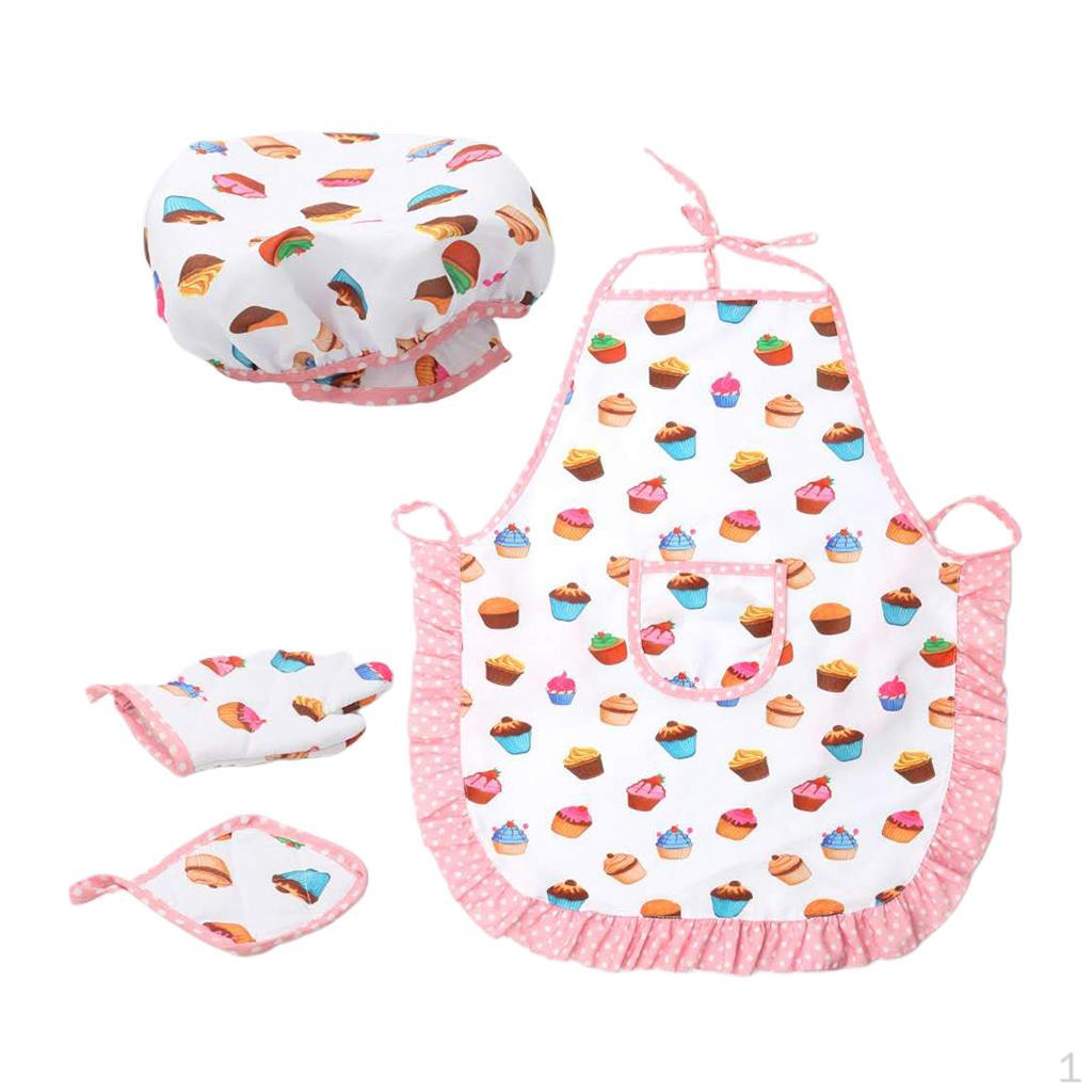 Pieces Hat & Apron with Accessories Kitchen Set