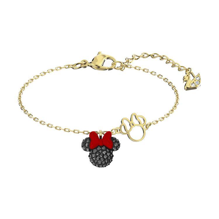 

Swarovski Mickey & Minnie Gold Plated Bracelet Women bracelet Black 5566690 Box (Random Color)