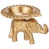 Decorative Handcrafted Metal Elephant Diya for Puja | Tealight Candle Holder for Home Décor & Gifting