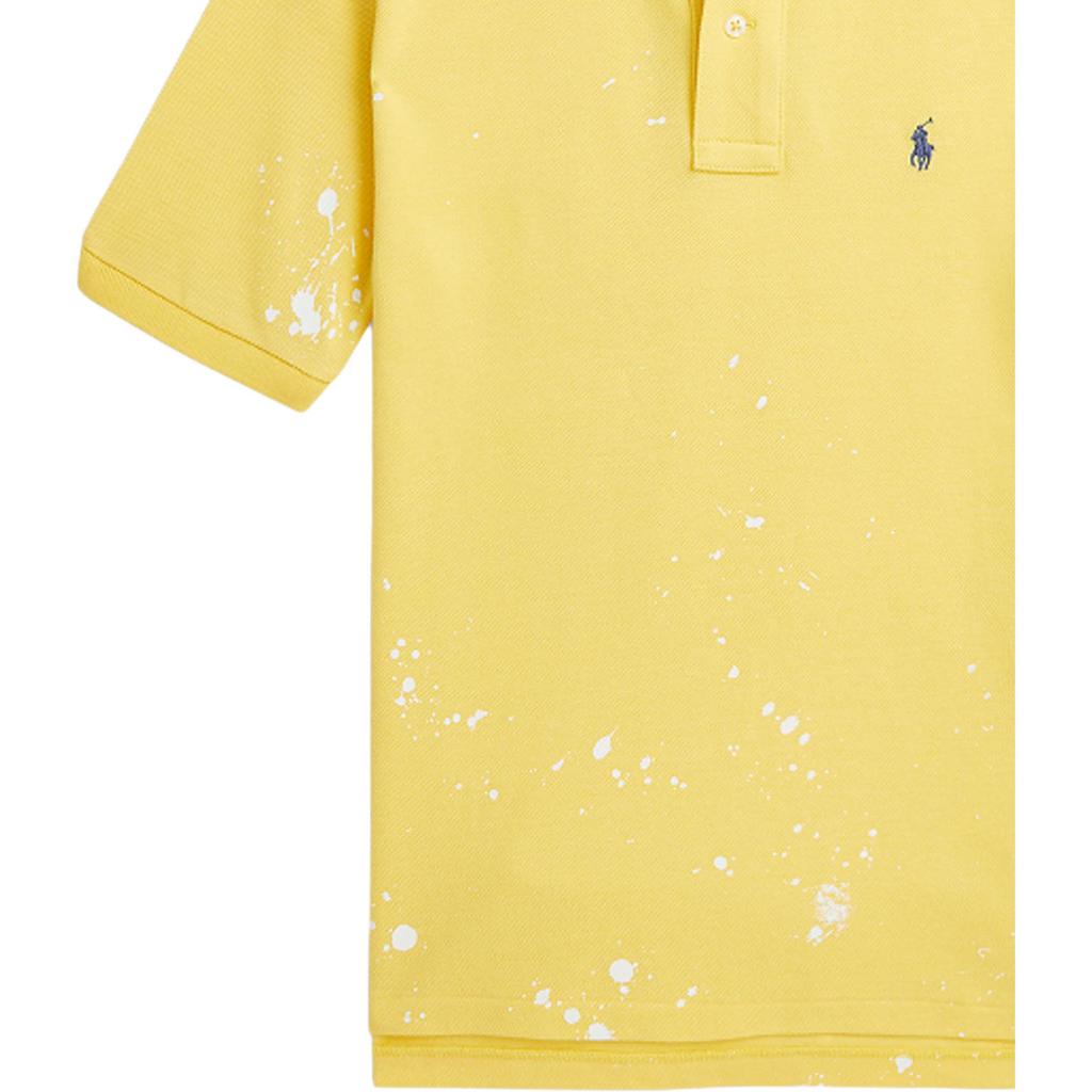 Polo Ralph Lauren Polo Shirt Ss24 Splash Effect Logo Embroidery Short Sleeve Kids tops Yellow CWPOKNIY8021120-730