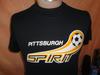 Vintage 80's Pittsburgh Spirit Soccer Black Single Stitch T Shirt Size M