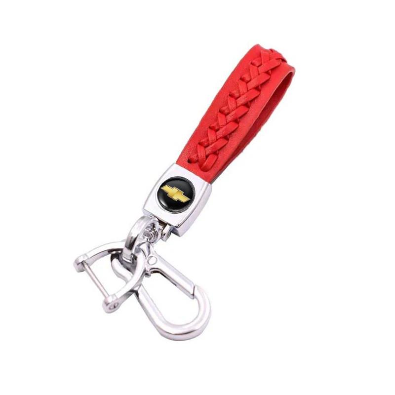 

Leather Braided Rope Keychain Car Key Rings for Chevrolet Aveo Captiva Blazer Matiz Cruze Malibu Orlando Equinox Spark Sail S10