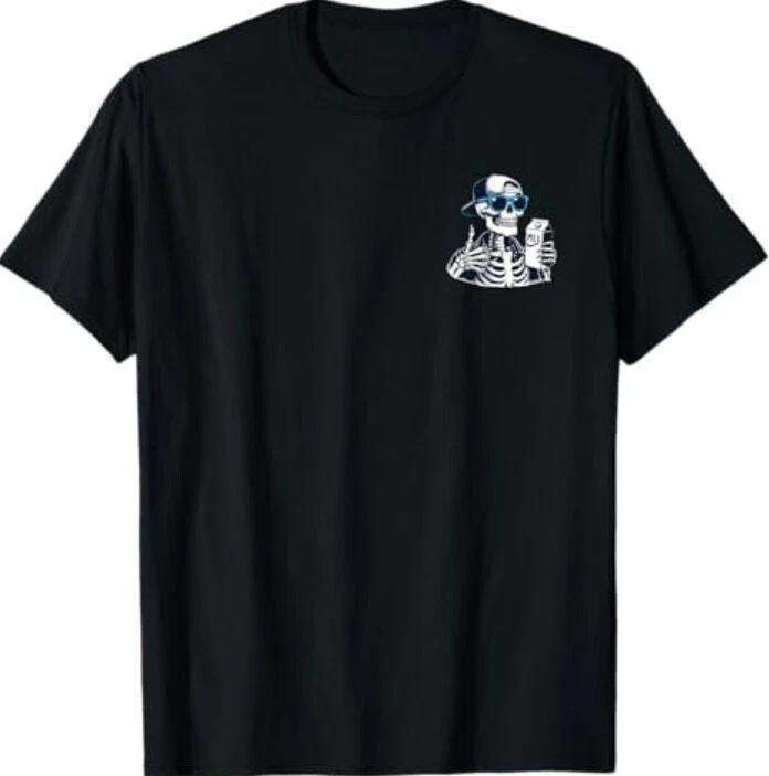 

(2 Sides) Skeleton Just A Dad Who Always Came Back With The T-Shirt 2XL