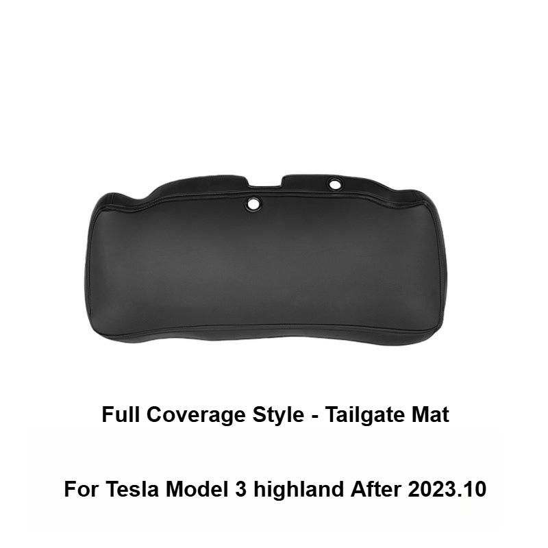 Trunk Tailgate Mat for Tesla Model 3 Highland Model Y Juniper 2025 Tailgate Protective Leather Pad Interior Trim Car Accessories
