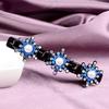 5x Sparkling Crystal Stone Braided Hair Clips Tooth-Shaped Non-Slip Bang Hairpin