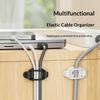 Adjustable Elastic Adhesive Cable Clips 1/5PCS Strong Adhesion Wire Management Holder for PC Ethernet Cable Organization