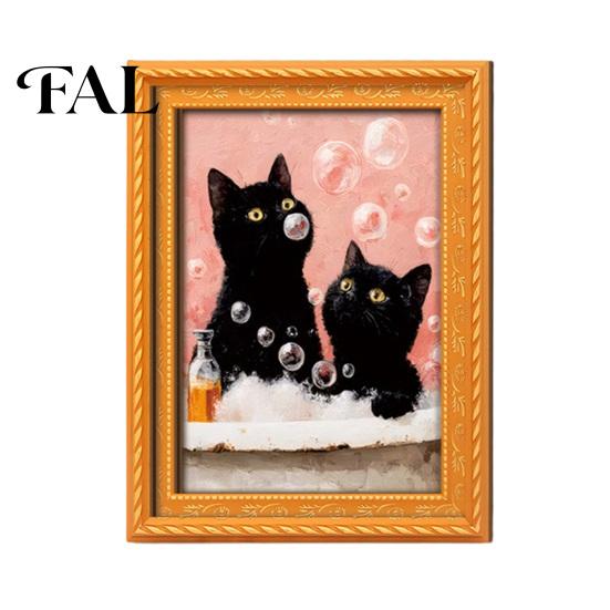 Decorative Soft Magnetic Stickers Wooden Black Cat Fridge Magnet, Seasonal Cartoon Kitchen Bathroom Decor, Autumn Home Decorations Cute Theme