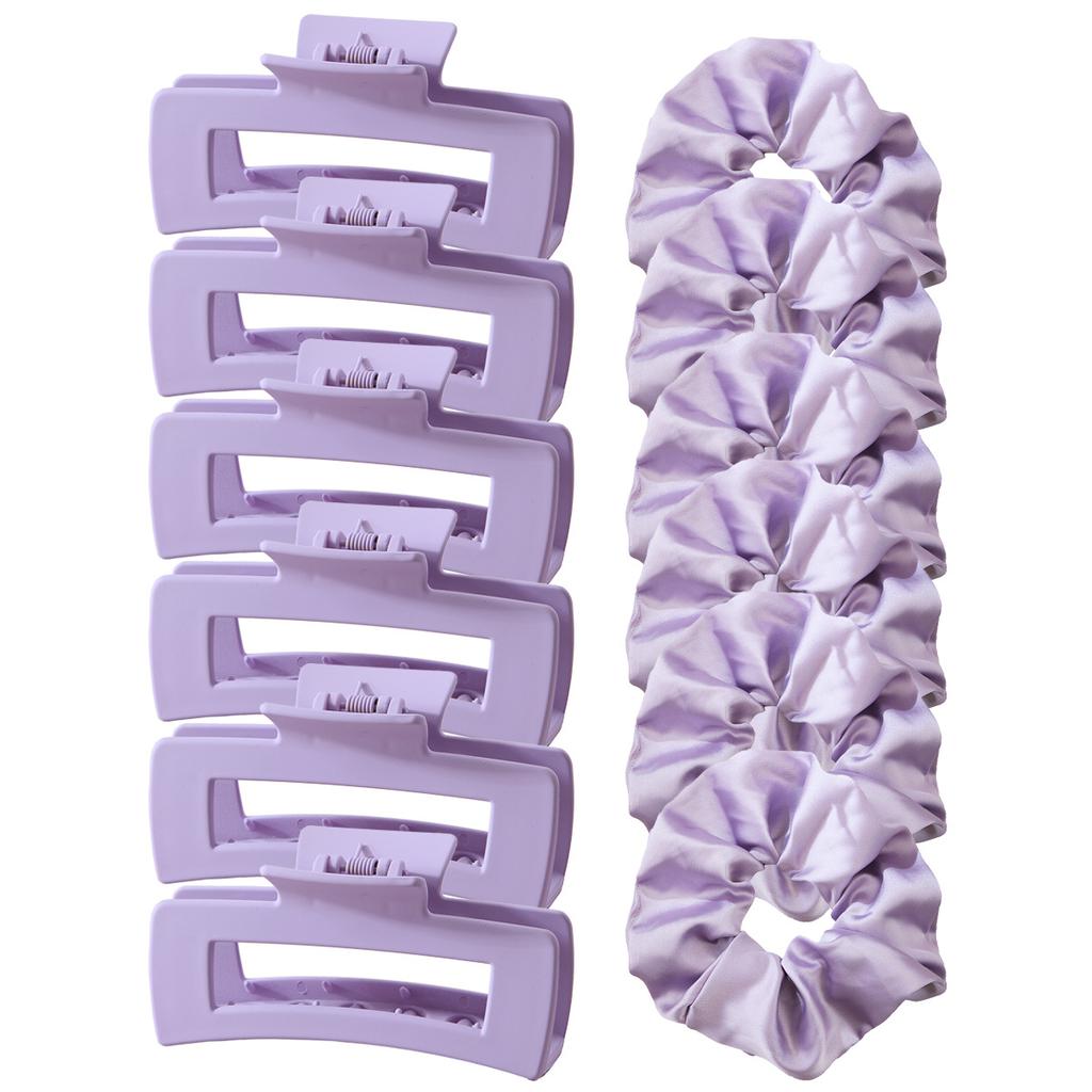 Matte Hair Clips for Women and Girls - Rectangle and Double Row Small Claw Clips for Thin/Medium Fine Hair - Nonslip Jaw Clips