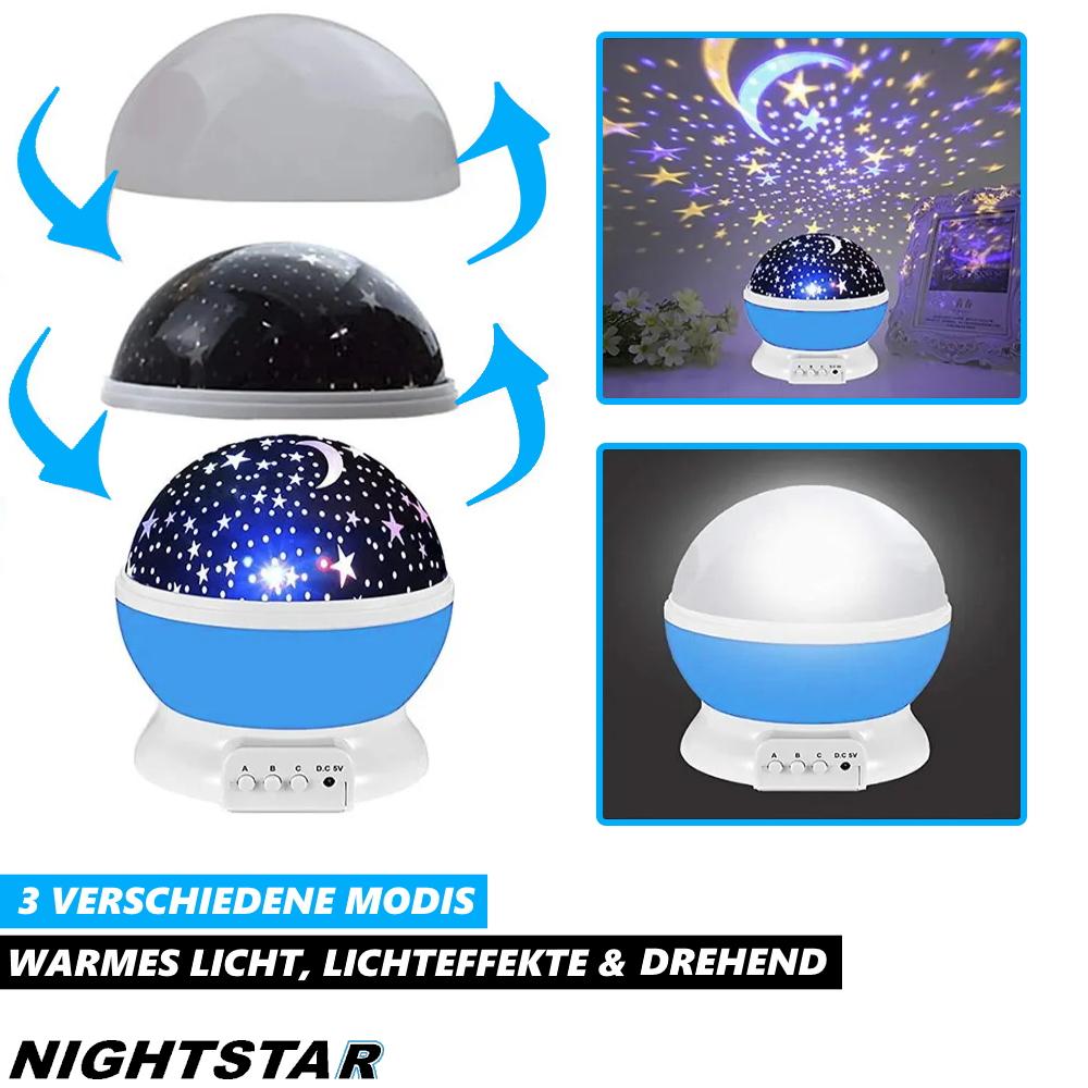 NIGHTSTAR Starry Sky Projector Night Light Starlight 360° Galaxy Lamp