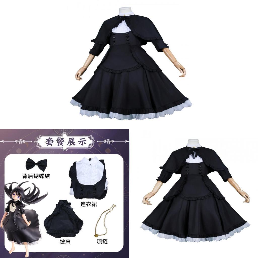 Puella Magi Madoka Magica Akemi Homura Cosplay Dress With Polyester Fabric For Anime Role Play