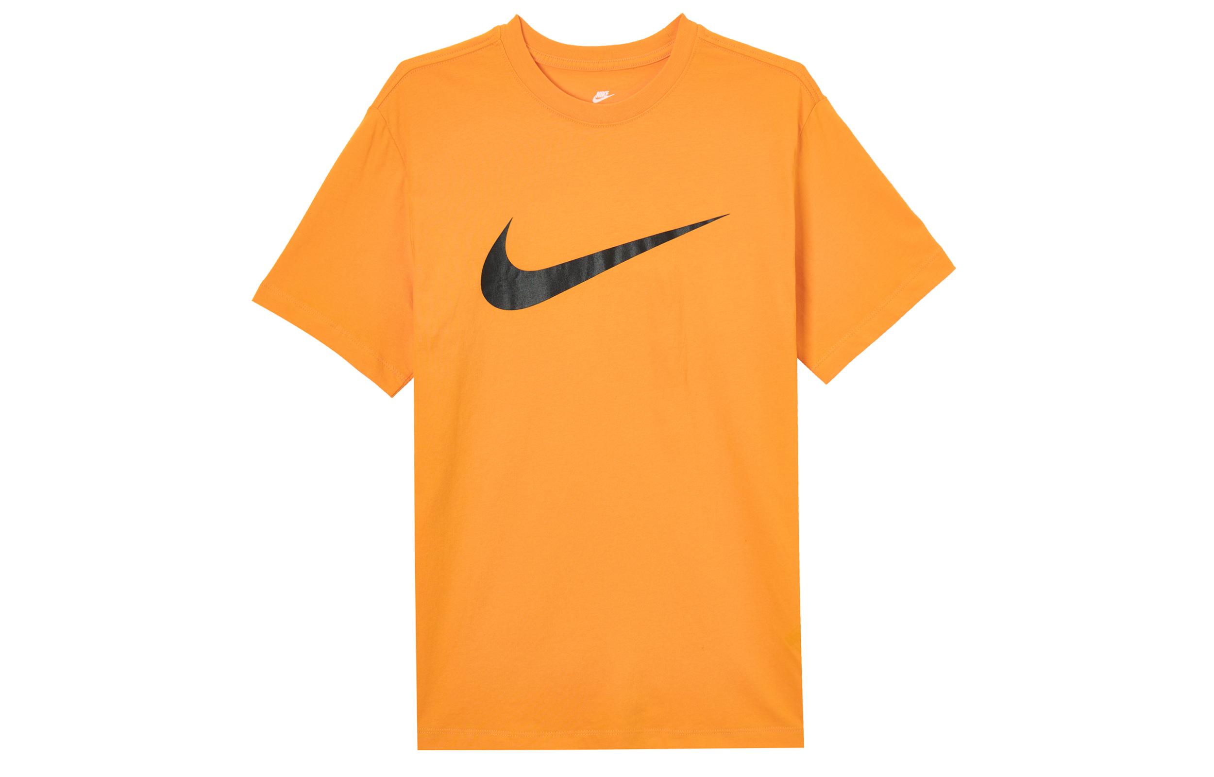 

Nike T Shirts Men s Orange Crew Neck Moderate Straight Fit BV0628-833 L