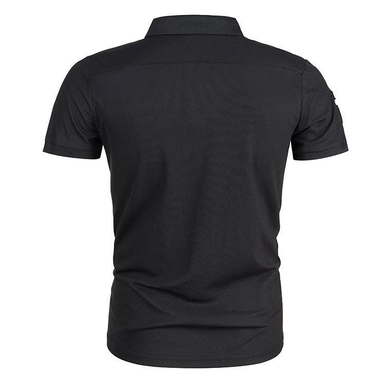 European and American Style Men's Summer Top Short Sleeve Polo Shirt Large Size Casual Turn Down Collar T-Shirt
