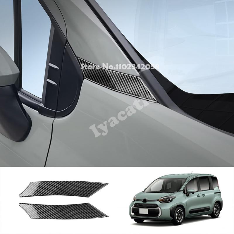For Toyota sienta 10 seris ABS carbonfiber Car Front Door Window Triangle A Colum Cover A-pillar decorative strip