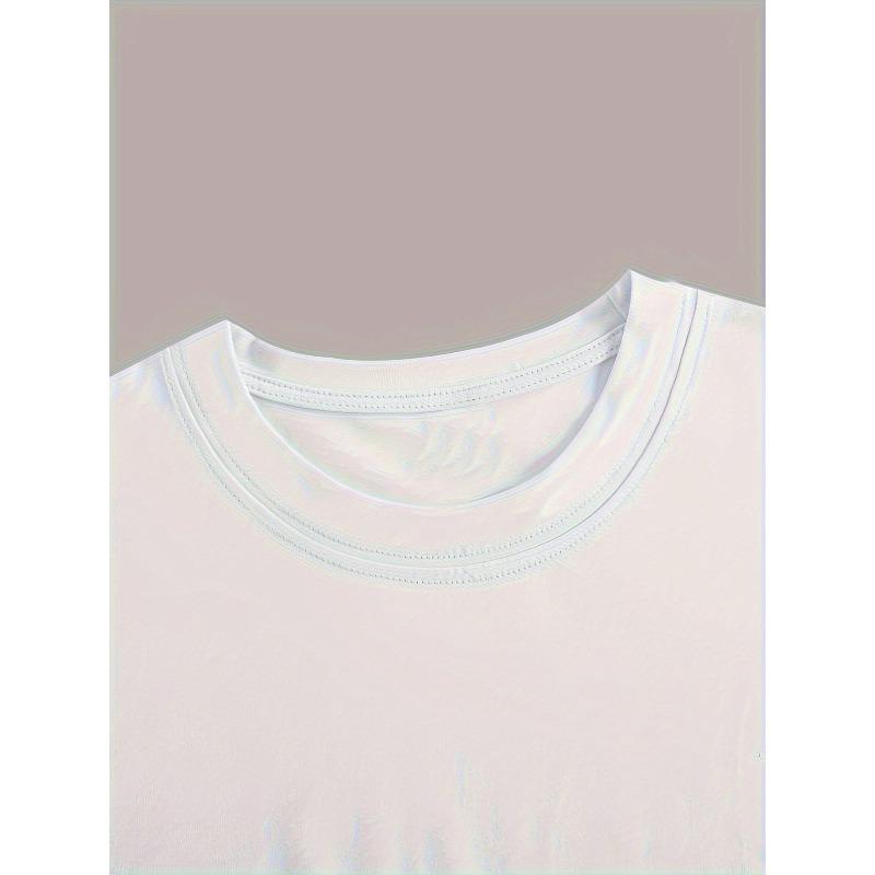 T-shirt Graphique Cerises Argentées Taille Européenne, Manches Courtes Col Rond Haut Décontracté pour l'Été et le Printemps, Vêtements pour Femmes