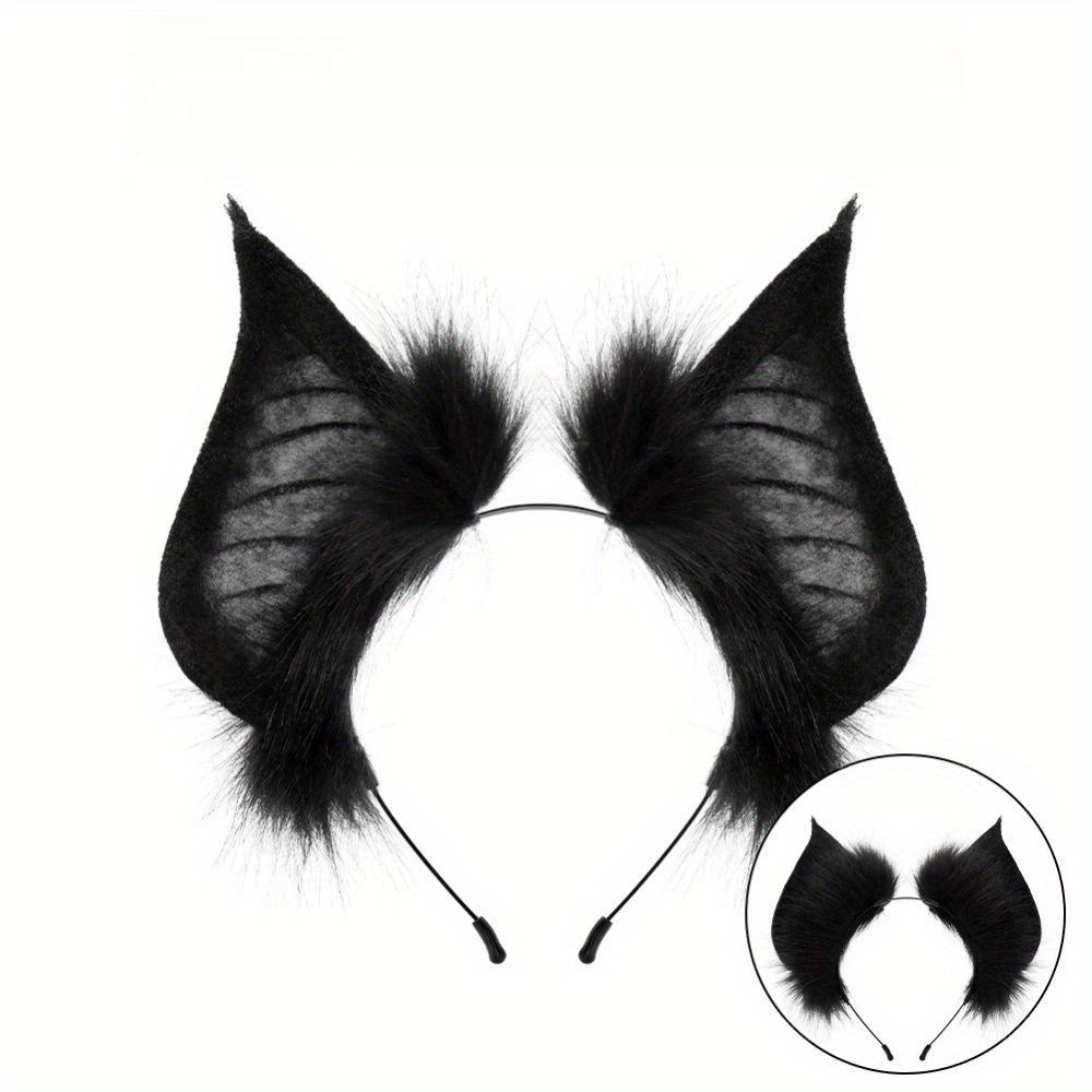 Halloween Dunkle Fledermaus Tierohr Stirnband: Realistischer Dämonen-Kopfschmuck, Cosplay-Performance- & Influencer-Live-Stream-Zubehör