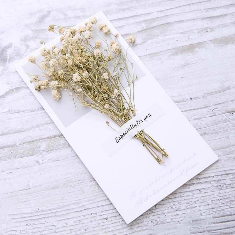 Thank You Card Mother's Day Greeting Card Dried Flower Handwritten Blessing Starry Sky 5PC Goddess Festival