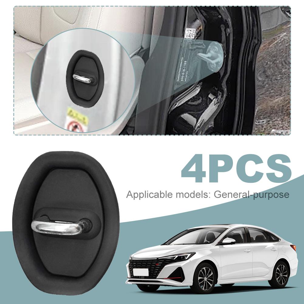 4Pcs Car Door Latch Protective Cover Silicone Door Handle Cover Anti-Collision Protective Cover Car Door Lock Protective Cover