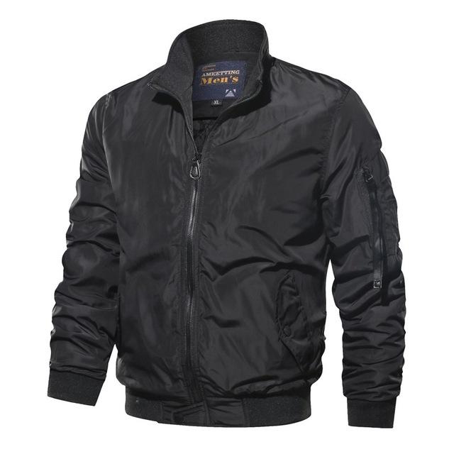 Vojenská bunda Pánská Větruodolná podzimní Zimní Bomber Jacket Muž Outwear Ležérní Pánské Letecké bundy