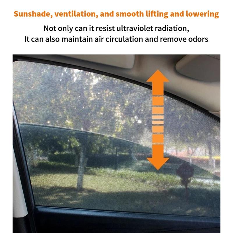 UV Sunshine Cover Shade Mesh Car Window Screen Door Covers Front Rear Side Window Mosquito Net For Baby Child Camping