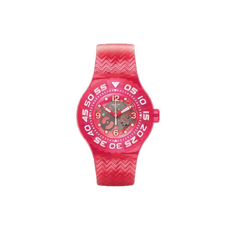 Swatch Original Series Quartz Movement 200m Waterproof Watch 44mm Skeleton Dial Plastic Case Plastic Strap Unisex watches SUUP100 Skeleton Dial