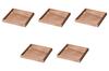 Set of 5 19cm Framed Table Mats X 19 X Wooden Table Mats by Setomonohonpo [19 2cm]