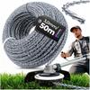 Reinforced Cutting Line 3.0mm 50M Twisted for Brushcutter String Trimmer Grass Mowing
