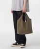 Canvas Rounded Tote Bag [Khaki Brown]