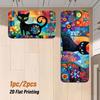 Vibrant Cat Print Tile Pattern Doormat Entrance Mat Modern Colorful Rug for Home Decor Apartment Bathroom Entryway