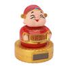 Cai Shen Statue Solar Power Shaking Head Vivid Decorative Chinese Feng Shui Sculpture for Car