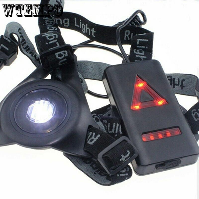 2PCS Outdoor Exercise Lighting Lamp USB Charging Chest Lamp Riding Lamp Mountain Climbing Camping Lamp Night Running Lamp