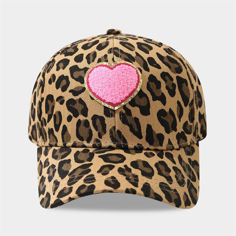 Leopard Print Baseball Caps Unisex Embroidery Spring Autumn Retro Outdoor Sunscreen Hat Adjustable Casual Lovers Fashion Hats