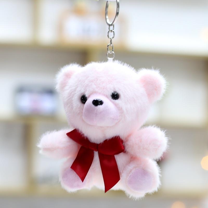 

New Bear Doll Doll Plush Pendant Cute Couple Bag Keychain Hanging Decoration Children Comfort Toys 12cm