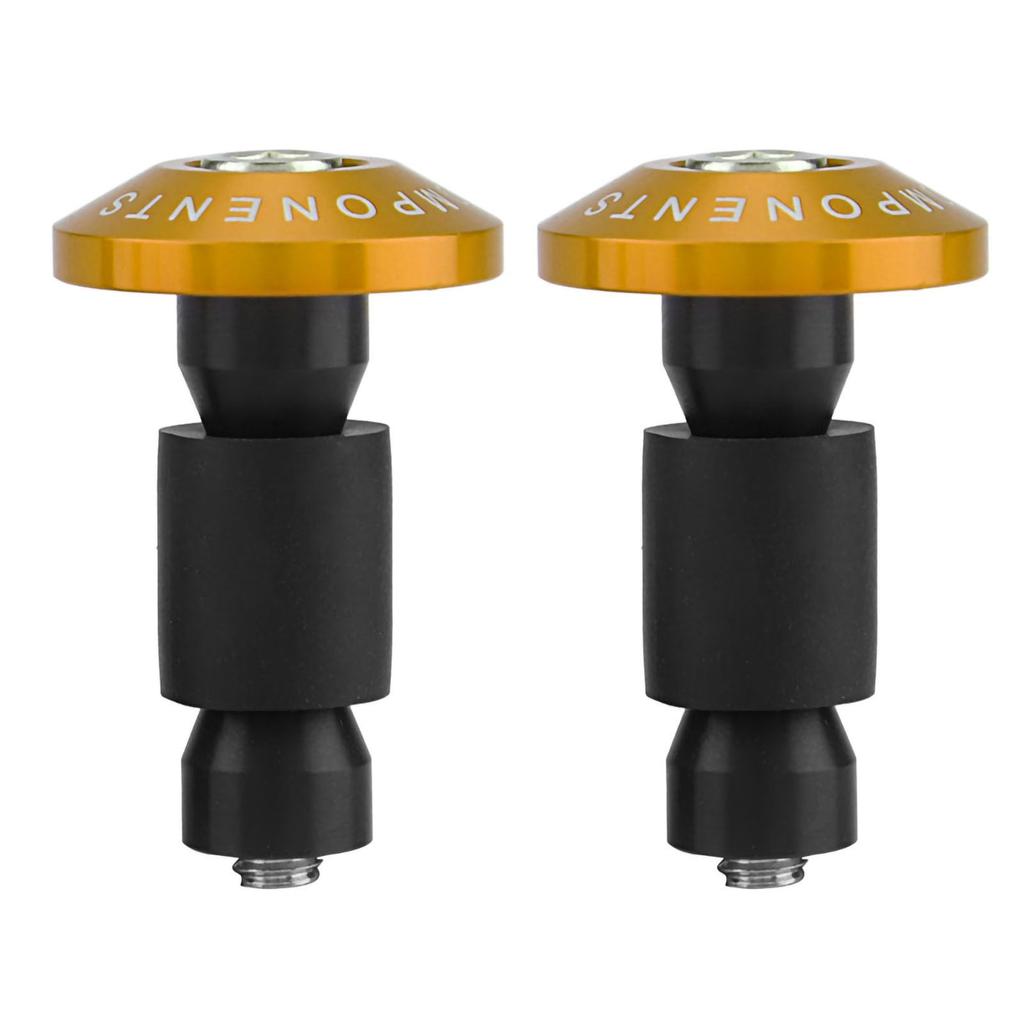 22mm 7/8" Handlebar Bar End Plug, Motorcycle Handlebar End Slider Plug Cap for Racing ATV Off-Road (Gold)