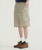COVERNAT Bermuda Cargo Nylon Shorts Khaki Beige