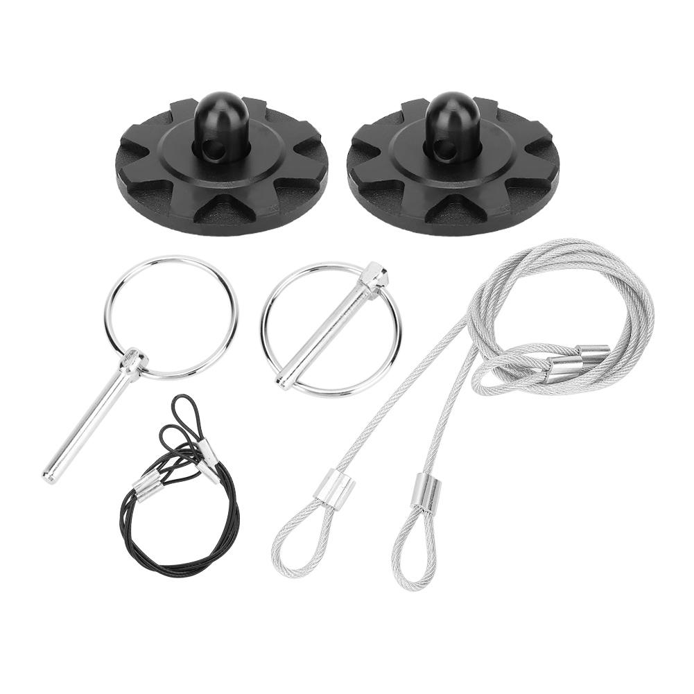Stick on Hood Pin Kit, CNC Billet Aluminum Car Racing Sport Bonnet Performance Hood Pin Lock Accessory Kit