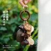 Brown natural style wind chime keychain pendant bag charm handmade fruit shell bag charm