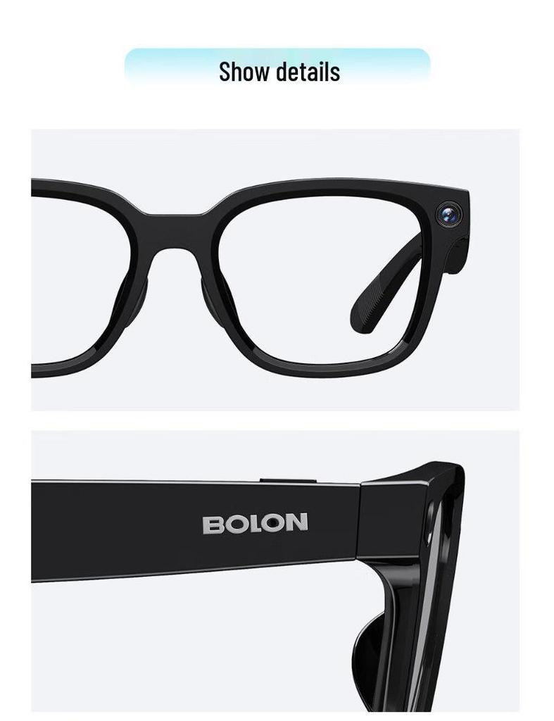 Rokid Leqi AI Fashion Smart Glasses with HD 1200W Pixel Photo/Video Recording and Voice Guidance.