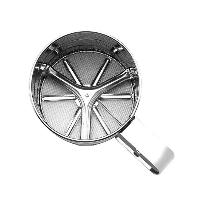 Hand-held Small Flour Sieve Baking Utensils Stainless Steel Manual Sieves Cup Stainless Steel Powder Sieve Kitchen Baking Tools