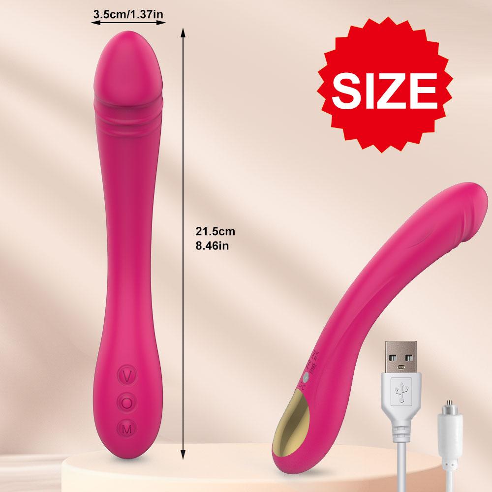 Dildo Vibrator with 10 Frequencies Vaginal Massager, G-spot Massage Stick Soft Silicone Material Magic AV Stick Adult Products for Women