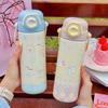 Cartoon Kitten Water Bottles 316 Stainless Steel Vacuum Mug Trendy Insulated Cup  for Lady Girls