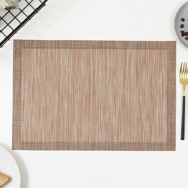 

Квадратный коврик из ПВХ, водонепроницаемый и маслостойкий коврик для столовых приборов в западном стиле, изолированный коврик для обеденного стола 45*30cm