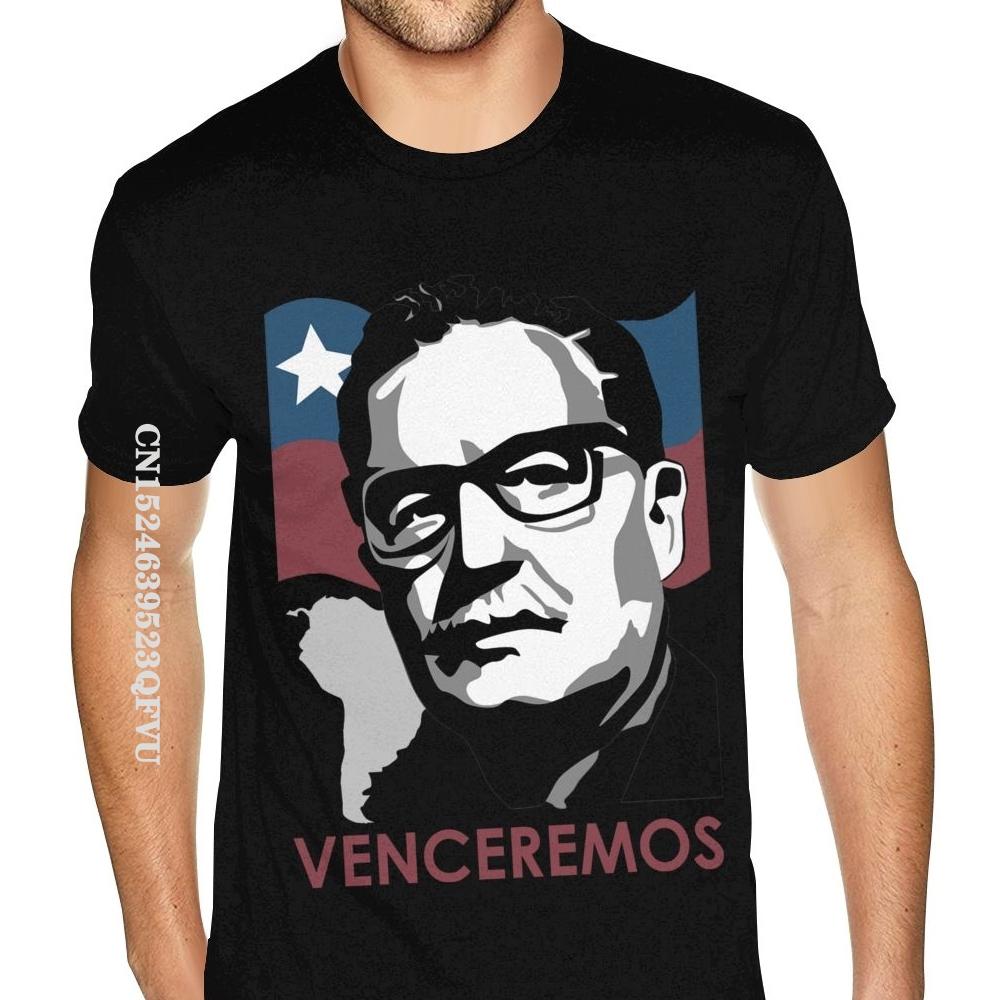 

Salvador Allende Venceremos Cotton T-Shirt Oversized Men Tees Printed Tops T Shirt for Men Cotton T Shirts Unique Prevailing 5XL різнокольоровий