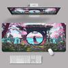 Chinese Ink Lotus Painting Desk Mat Waterproof Nonslip Office Mouse Pad