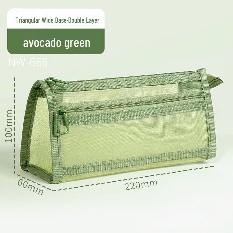 Transparent Mesh Pencil Case - Large Capacity Minimalist Bag for Students