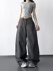 2026 Spring Women's Wide-Leg Gray Suit Pants: Popular Loose Western-Style Casual Trousers