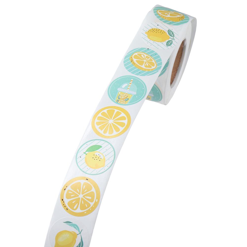 

Envelope Seals Round Shape Self Adhesive Cute Stickers Stickers Roll Lemon Label